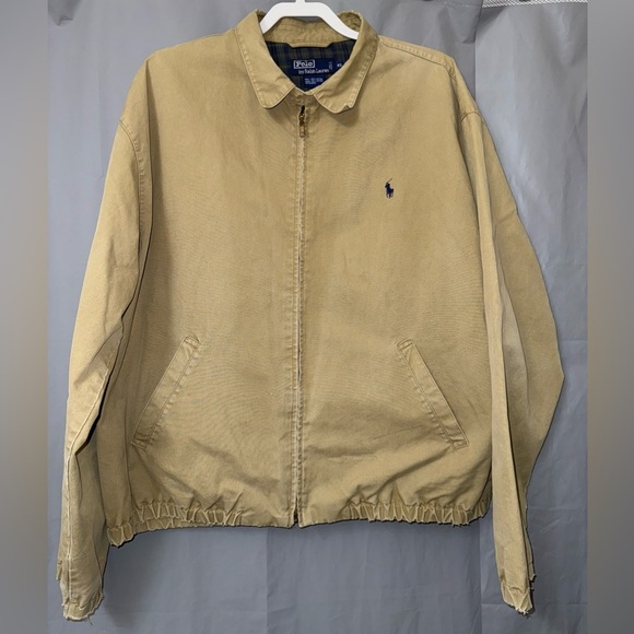 Vtg Polo Ralph Lauren Harrington Jacket Lined Cotton XL